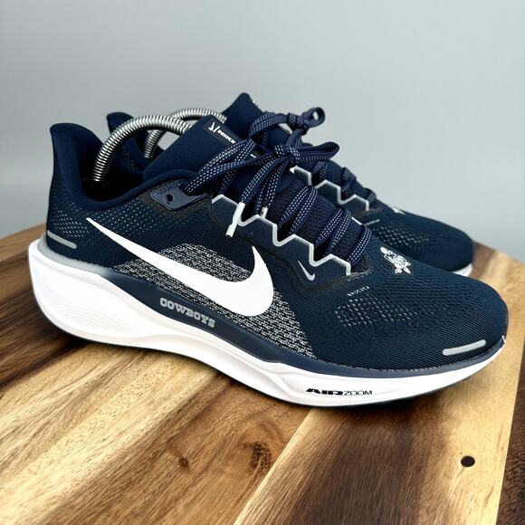 Nike Zoom Pegasus 41 Dallas Cowboys Shoes Navy White FZ5081-400 Men's Size 9 - Picture 1 of 8